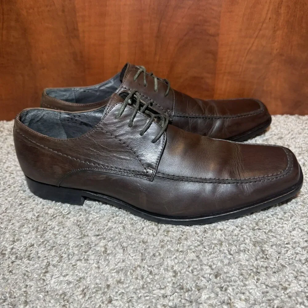 Aston Grey Collection Ethan * Men's Size 11 * Brown Leather Oxford Shoes * #9109